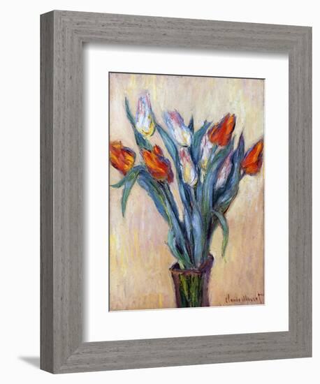 Tulips, 1885-Claude Monet-Framed Premium Giclee Print