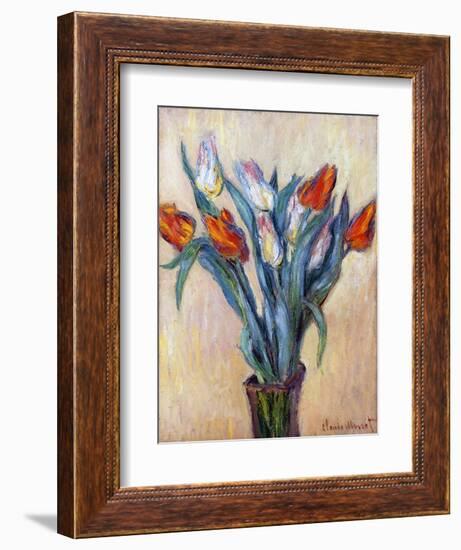 Tulips, 1885-Claude Monet-Framed Premium Giclee Print