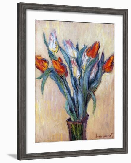 Tulips, 1885-Claude Monet-Framed Giclee Print