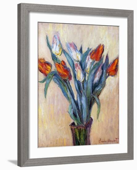 Tulips, 1885-Claude Monet-Framed Giclee Print