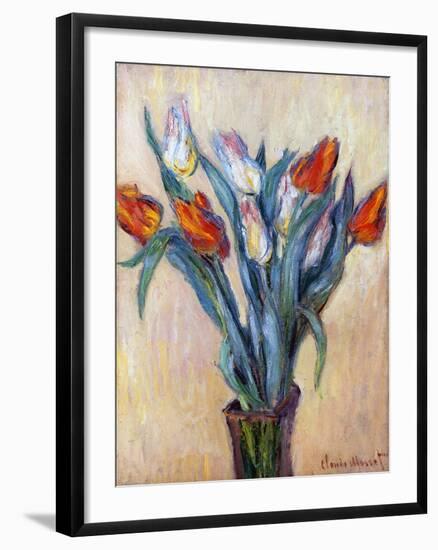 Tulips, 1885-Claude Monet-Framed Giclee Print