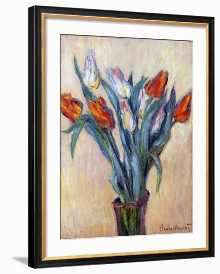 Tulips, 1885-Claude Monet-Framed Giclee Print