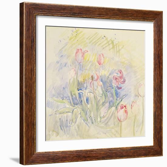 Tulips, 1890 (W/C on Paper)-Berthe Morisot-Framed Giclee Print