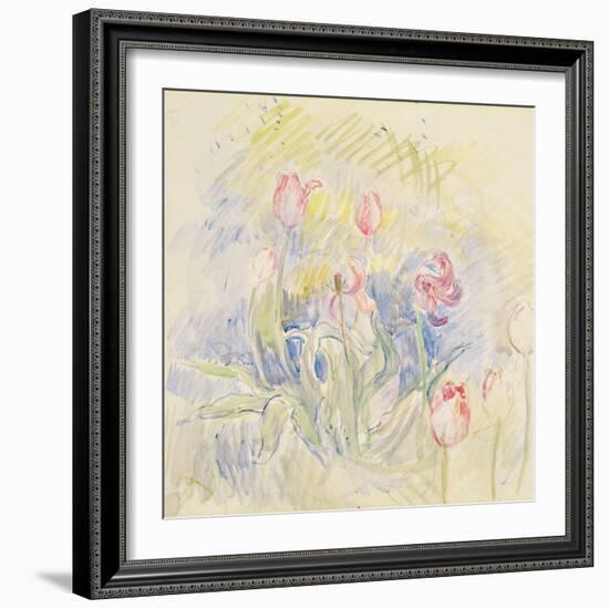 Tulips, 1890 (W/C on Paper)-Berthe Morisot-Framed Giclee Print