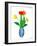 Tulips 2 ,2021(Ink on Paper)-Sarah Thompson-Engels-Framed Giclee Print