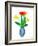 Tulips 2 ,2021(Ink on Paper)-Sarah Thompson-Engels-Framed Giclee Print