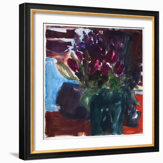 Tulips,2017(watercolour-Julie Held-Framed Giclee Print