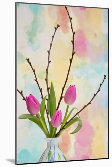 Tulips and Aquarel II-Cora Niele-Mounted Giclee Print