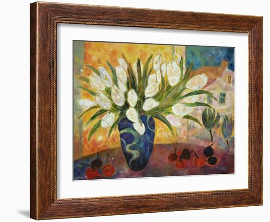 Tulips and Cherries-Lorraine Platt-Framed Giclee Print