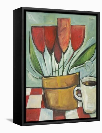 Tulips And Coffee Reprise-Tim Nyberg-Framed Premier Image Canvas