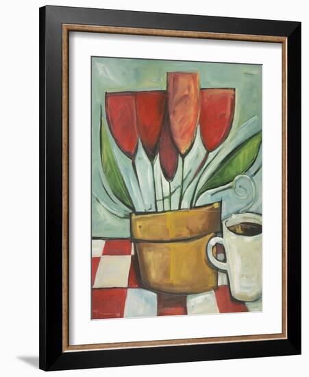 Tulips And Coffee Reprise-Tim Nyberg-Framed Giclee Print