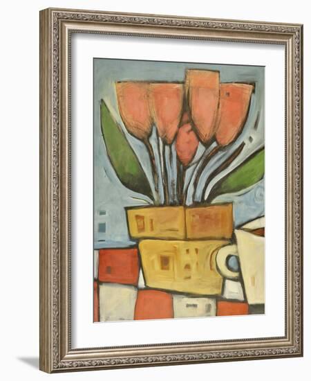 Tulips and Coffee-Tim Nyberg-Framed Giclee Print