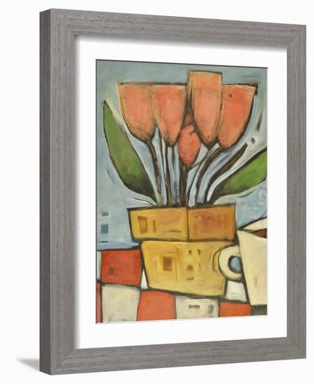 Tulips and Coffee-Tim Nyberg-Framed Giclee Print