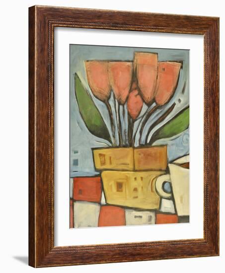 Tulips and Coffee-Tim Nyberg-Framed Giclee Print