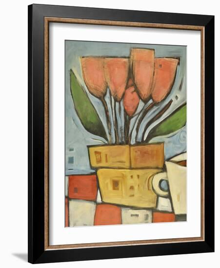 Tulips and Coffee-Tim Nyberg-Framed Giclee Print