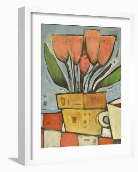 Tulips and Coffee-Tim Nyberg-Framed Giclee Print