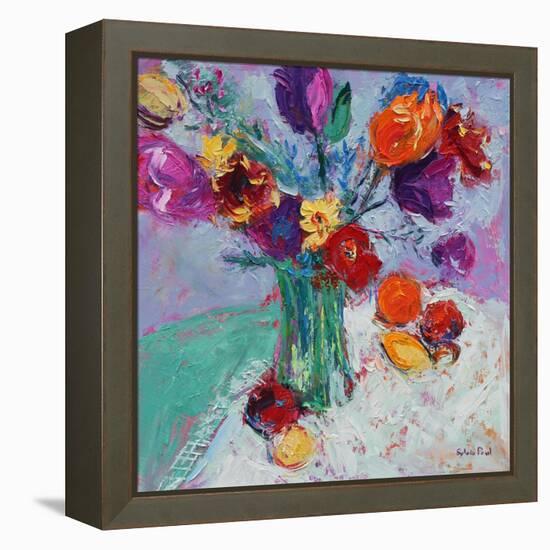 Tulips And Fruit-Sylvia Paul-Framed Premier Image Canvas