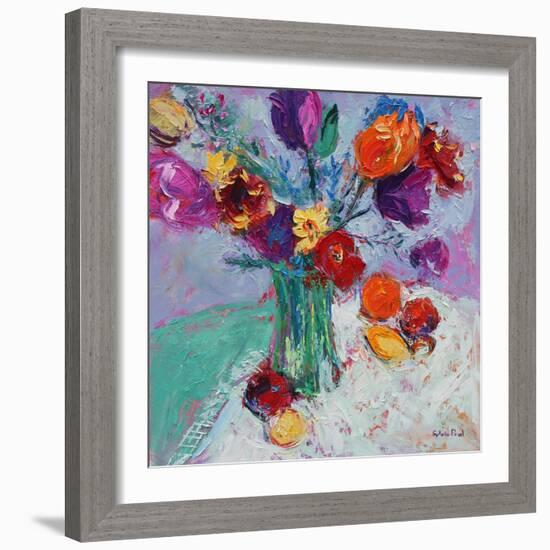 Tulips And Fruit-Sylvia Paul-Framed Giclee Print