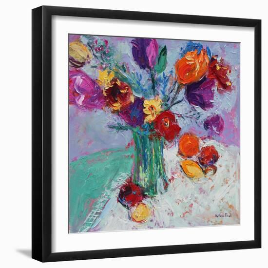 Tulips And Fruit-Sylvia Paul-Framed Giclee Print