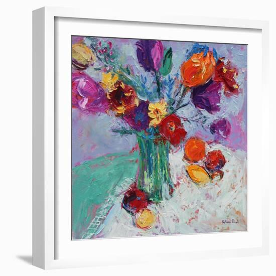 Tulips And Fruit-Sylvia Paul-Framed Giclee Print