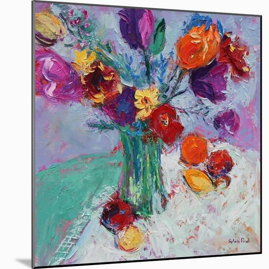 Tulips And Fruit-Sylvia Paul-Mounted Giclee Print