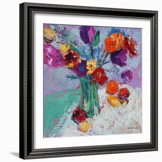 Tulips And Fruit-Sylvia Paul-Framed Giclee Print