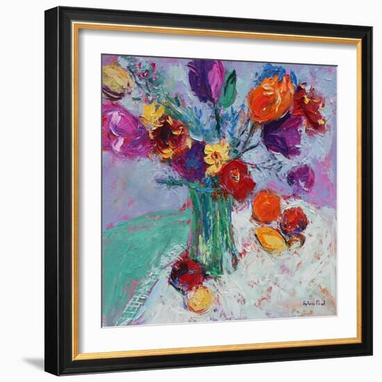 Tulips And Fruit-Sylvia Paul-Framed Giclee Print