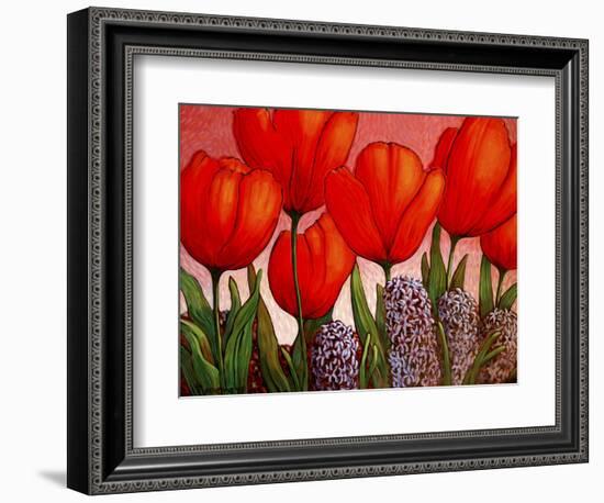 Tulips and Hyacinths-John Newcomb-Framed Giclee Print