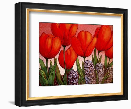 Tulips and Hyacinths-John Newcomb-Framed Giclee Print