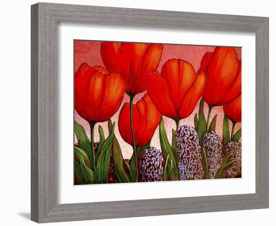 Tulips and Hyacinths-John Newcomb-Framed Giclee Print