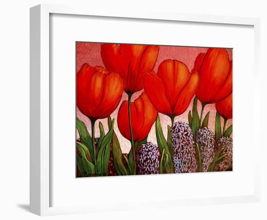 Tulips and Hyacinths-John Newcomb-Framed Giclee Print