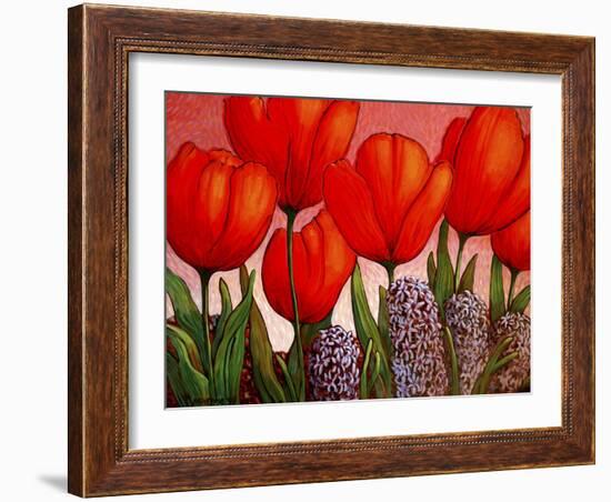 Tulips and Hyacinths-John Newcomb-Framed Giclee Print