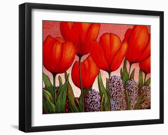 Tulips and Hyacinths-John Newcomb-Framed Giclee Print