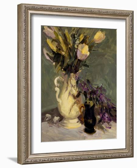 Tulips and Lavender-Allayn Stevens-Framed Art Print