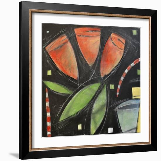 Tulips and Water Glass-Tim Nyberg-Framed Giclee Print