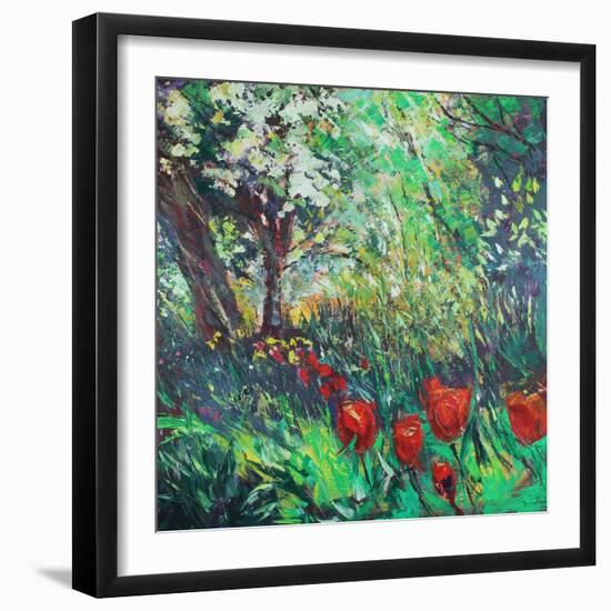 Tulips and Woodland-Sylvia Paul-Framed Giclee Print