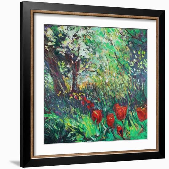 Tulips and Woodland-Sylvia Paul-Framed Giclee Print