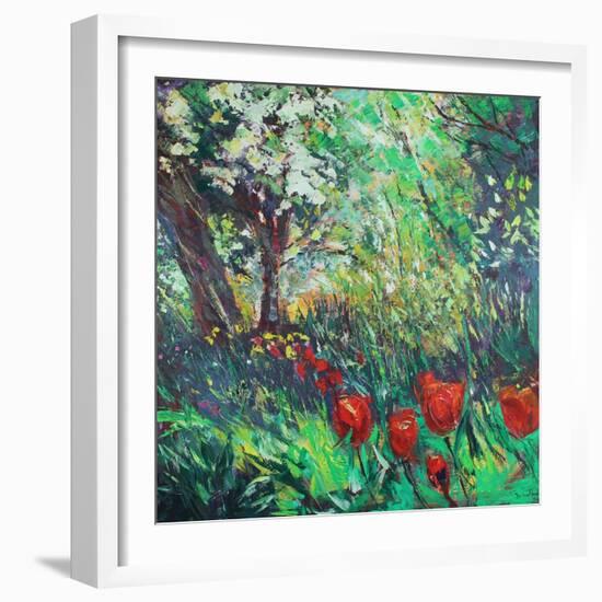 Tulips and Woodland-Sylvia Paul-Framed Giclee Print