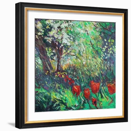 Tulips and Woodland-Sylvia Paul-Framed Giclee Print