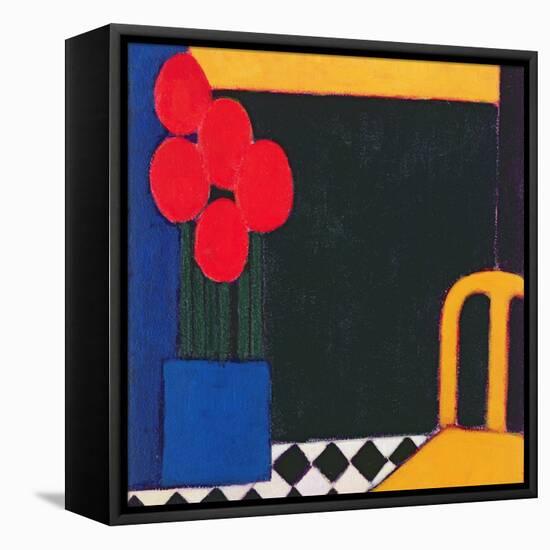Tulips and Yellow Chair, 2002-Eithne Donne-Framed Premier Image Canvas