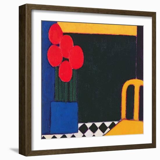 Tulips and Yellow Chair, 2002-Eithne Donne-Framed Giclee Print