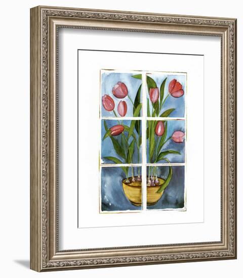 Tulips at the Window-Sonia P^-Framed Art Print