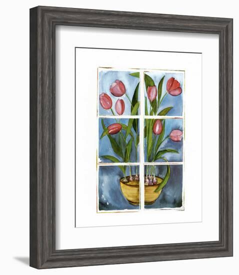 Tulips at the Window-Sonia P^-Framed Art Print