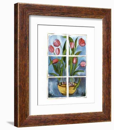 Tulips at the Window-Sonia P^-Framed Art Print