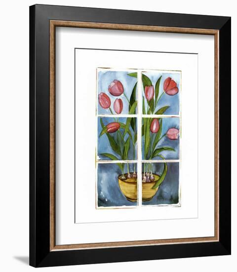 Tulips at the Window-Sonia P^-Framed Art Print