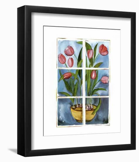 Tulips at the Window-Sonia P^-Framed Art Print