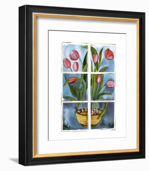 Tulips at the Window-Sonia P^-Framed Art Print