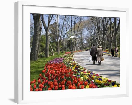 Tulips Bloom in Gulhane Park, Istanbul, Turkey-Julian Love-Framed Photographic Print