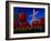 Tulips blooming on field against De Zwaan Windmill in Windmill Island Gardens, Holland, Michigan...-null-Framed Photographic Print