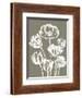 Tulips (Burlap & Ivory)-Botanical Series-Framed Art Print